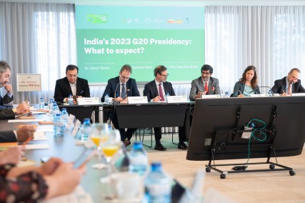 Reuniones de trabajo con Samir Saran: presidencia india del G20 y política exterior india en 2023